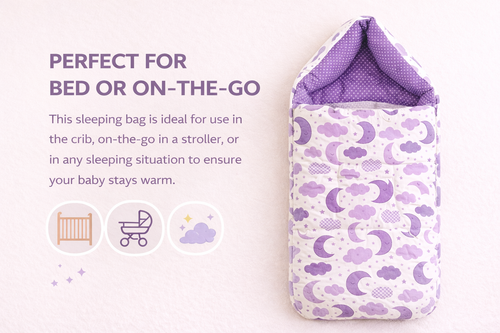 Travel-Friendly Baby Bunting Sleeping Bag for Newborns (0–4 Months)